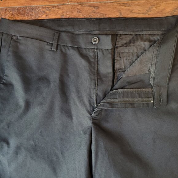 CALVIN KLEIN Black Straight Leg Dress Pants sz 38x30 EUC Office Business Casual - Picture 3 of 7